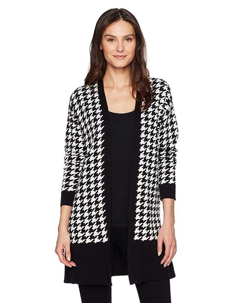 long sleeve burberry cardigan|houndstooth cardigans for women.